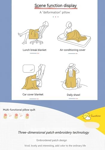 Travel Blanket and Pillow - 2 in 1 Airplane Blanket Compact with Soft Bag Pillowcase for All Season Soft Flannel Throw Blankets for Bed, Sofa 75"x57" - Image 7