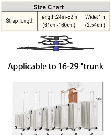 Luggage Straps Bag Bungee, Luggage Straps Suitcase Adjustable Belt,Add a Bag Easy to Travel Suitcase Elastic Strap Belt – (Black) - Image 5