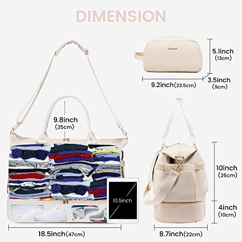 Gym Bag for Women LOVEVOOK Travel Duffel Bag with USB Charging Port,Weekender Bags for Women with Shoe Compartment,Carry on Overnight Bag with Toiletry Bag,Hospital Bags for Labor and Deliver - Image 7