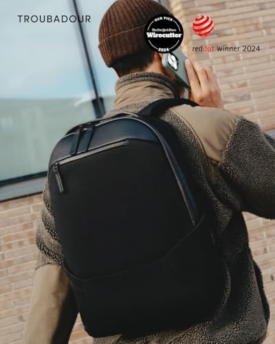 Troubadour Apex Backpack 3.0 - Premium Waterproof Laptop Backpack Fits Up to 17" - Ergonomic Design for Work and Travel - Stylish Backpack with 5-Year Guarantee - Black - Image 2