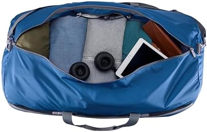 Amazon Basics 32" Extra Large Foldable Duffle Bag for Travel & Storage, with Exterior/Interior Zippered Pockets, Lightweight/Durable Nylon Material, 50-LBS Capacity, 9254 Cubic Inch (150L), Navy Blue - Image 4