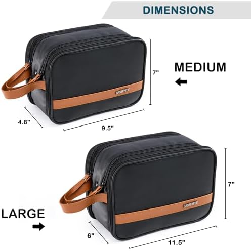 BAGSPRITE Large Toiletry Bag for Men, Women Travel Bag with Hanging Hook, Water-resistant Makeup Cosmetic Bag Shaving Kit Organizer, Bathroom Bag for Traveling - Image 2