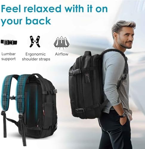 travel inspira Airback Backpack for Travel, 60L Expandable Vacuum Backpack with Electric Vacuum Pump, Water-Resistant & TSA Anti-Theft for Airplane Vacuum Seal Compression Air-Seal Bag for Travel - Image 5
