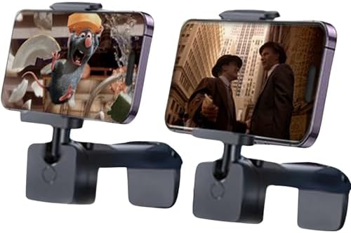 2 Pack Airplane Phone Holder Travel Essentials Accessories Cruise car Mount Cell Stand air Plane Table Aircraft front Desk Flight Vacation foldable mini Size Universal Hands Free for iPhone / Samsung