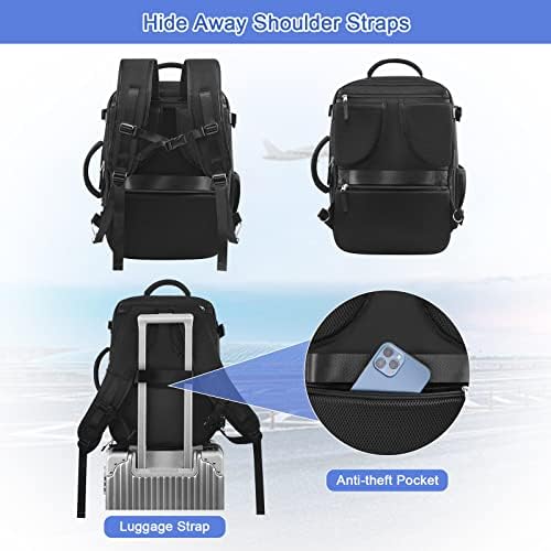 Large Travel Backpack for Women Men, Expandable 40L Carry On Backpack, 17 Inch Laptop Backpack College Bookbag, Waterproof Travel bag as Person Item Flight Approved - Image 3