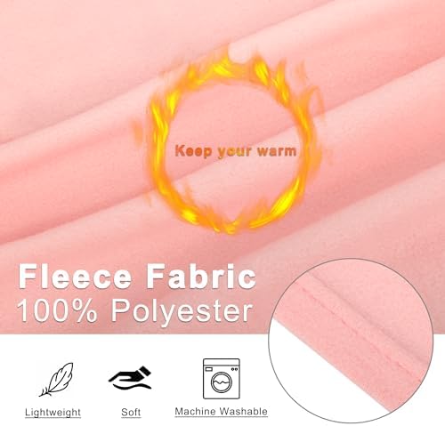 Pink Travel Neck Pillow and Blanket Set for Airplane Travel Essentials Womens Memory Foam Neck Pillow and Compact Soft Airplane Blanket with Bag for Traveling Airport Car Sleeping - Image 7
