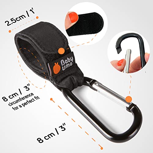 Baby Uma Stroller Hooks for Bags (2 Pack) - Universal Stroller Clips and Hooks, Non-Slip with One-Hand Opening, 11 lb Weight Capacity, Baby Travel Essential - Image 7