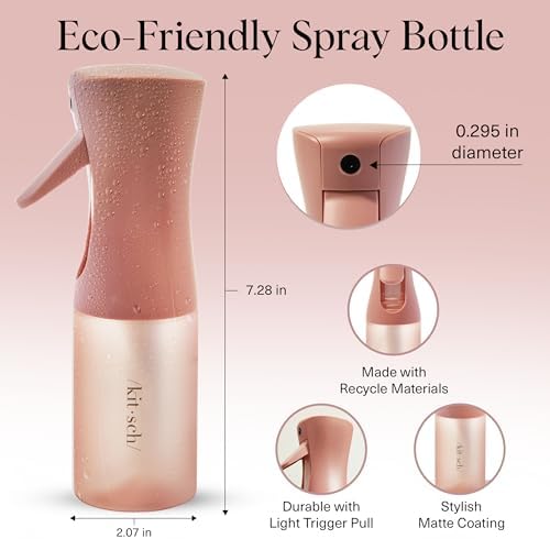 Kitsch Continuous Spray Bottle for Hair | Fine Mist Water Mister for Hair Styling – Spray Bottles for Cleaning, Plants & More – Terracotta, 5 oz - Image 3