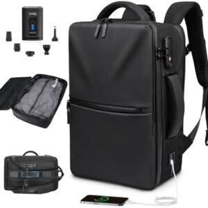 Zurligi Vacuum Backpack Travel - Expandable Vacuum Compression Backpack with Pump, Airback Vacpack, Water Resistant, TSA Lock