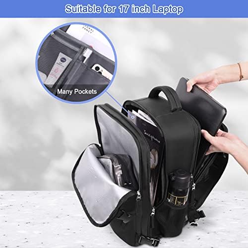 Large Travel Backpack for Women Men, Expandable 40L Carry On Backpack, 17 Inch Laptop Backpack College Bookbag, Waterproof Travel bag as Person Item Flight Approved - Image 5