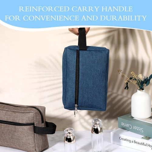 8 PCS Travel Toiletry Bag for Women and Men, Travel Pouch, Large Shaving Bag, Portable Grooming Bags, Foldable Storage Bags with Handle for Cosmetics Toiletries Tools, 4 Colors - Image 5