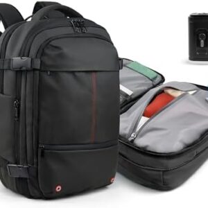 travel inspira Airback Backpack for Travel, 60L Expandable Vacuum Backpack with Electric Vacuum Pump, Water-Resistant & TSA Anti-Theft for Airplane Vacuum Seal Compression Air-Seal Bag for Travel