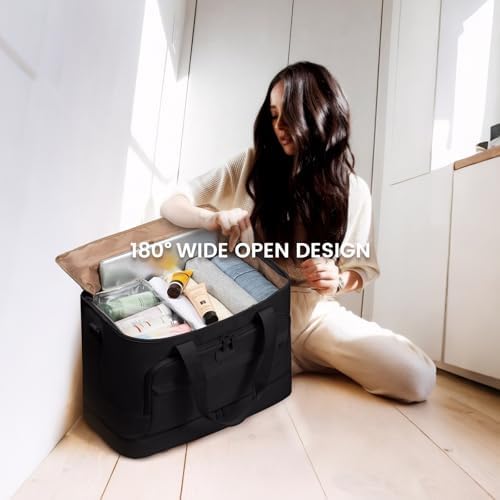 LOVEVOOK Weekender Bags for Women Travel, Large Personal Item Travel Overnight Bag, Carry on Duffle Bags with Shoe Compartment, Toiletry Bag, Wet Pocket, for Airplane, Hospital Labor Delivery - Image 2