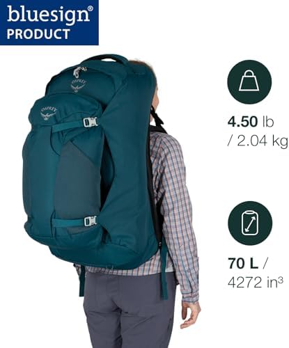 Osprey Fairview 70L Women's Travel Backpack, Night Jungle Blue - Image 2