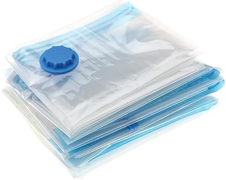 7Pcs Reusable Vacuum Storage Bags for Clothes Bedding Pillows and Blankets Space Saver Compression Packing Sacks for Travel and Home Organization