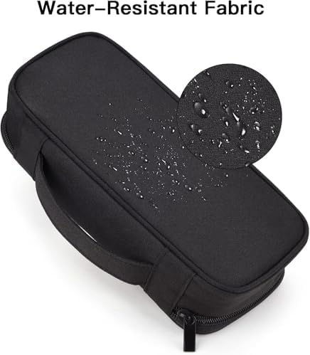 Cable Organizer Bag, Electronic Organizer Travel Case for Charger & Cords, Travel Accessories, Portable Power Bank (Black) - Image 4