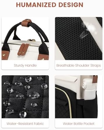LOVEVOOK Laptop Backpack for Women, 15.6'' Waterproof Nurse Bag Teacher Work Backpack Purse for Women, Travel Computer Backpack for College Office Business Ladies - Image 7