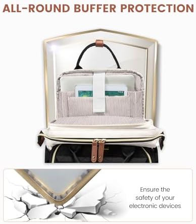 LOVEVOOK Laptop Backpack for Women, 15.6'' Waterproof Nurse Bag Teacher Work Backpack Purse for Women, Travel Computer Backpack for College Office Business Ladies - Image 6
