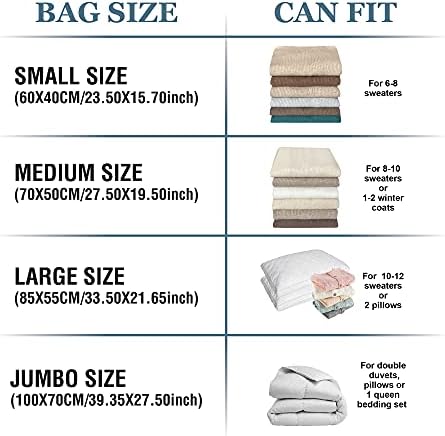 10 Pack Vacuum Storage Bags with Pump, 5 Jumbo and 5 Large Space Saver Vacuum Storage Bags, Vacuum Seal Bags for Clothing, Comfoters, Pillows, Blanket, Bedding - Image 4