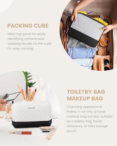 LOVEVOOK Travel Weekender Bag for Women, Carry on Overnight with Shoe Compartment, Travel Duffle Women, Yoga Gym Duffel with Wet Pocket, Hospital Bags for Labor and Delivery, 3 Pcs Set - Image 5