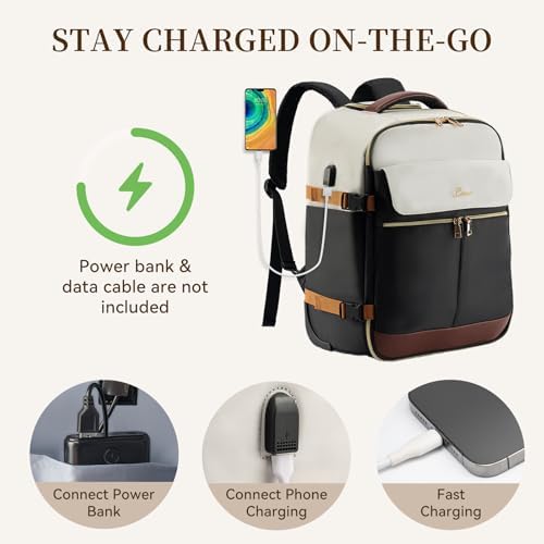 LOUEO Travel Rolling Backpack for Women with Wheels, 17 Inch Wheeled Carry on Luggage for Adults - Image 5