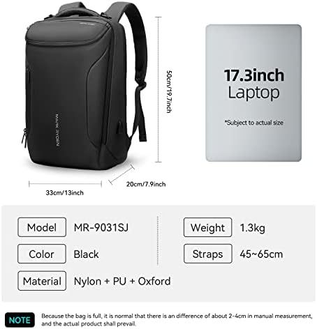 MARK RYDEN Business Backpack for Men, Waterproof High Tech Backpack with Sport Car Shape Design and USB Charging Port, Travel Laptop Backpack Fits 17.3 Inch Notebook - Image 7