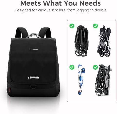 Momcozy Stroller Travel Bag for Airplane | Suit ClickGo Stroller | Compatible with Strollers Folded Dimensions of 22.1 X 17.3 X 9.8 Inch | Fit Most Major Brand | Hand-held & Back-carrying - Image 4