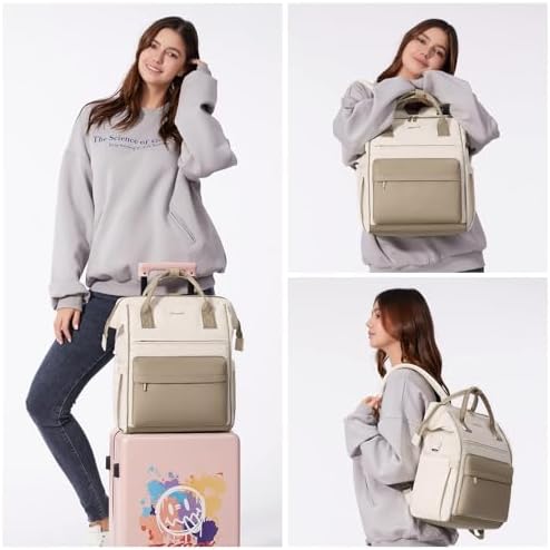 LOVEVOOK Laptop Backpack for Women,15.6 Inch Work Teacher Nurse Bag,Business Computer Backpack Purse with USB Port,Stylish Casual Daypack for Travel - Image 8