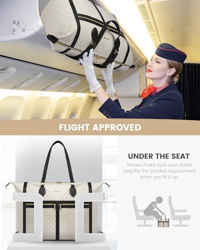 LOVEVOOK Travel Weekender 4-in-1 Duffle With Shoes Compartment, Carry On Overnight Bag, Toiletry Pouch & Wet Pocket, Large Tote for Women Labor Delivery Hospital - Image 4