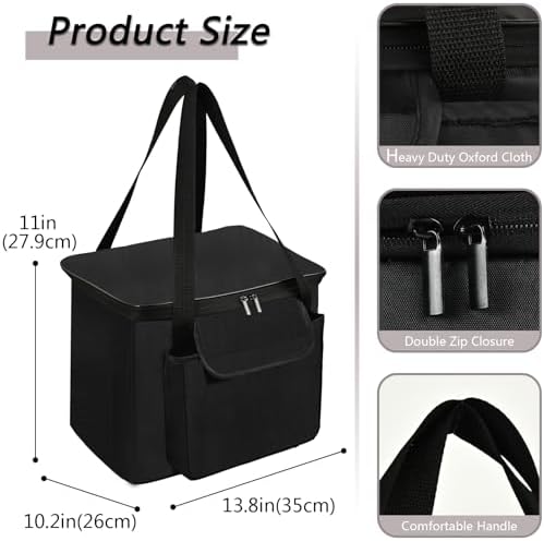 Carrying Bag for Ninja Crispi Air Fryer, Heavy Duty Heat-resistant Portable Outdoor Air fryer Bag with Pocket Travel Carriering Case Bag Compatible with Ninja Crispi Air Fryer FN101GY - Image 2