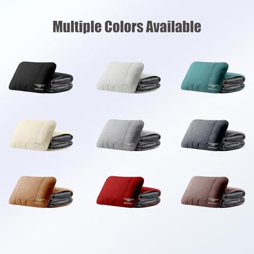 Car Lumbar Support Pillow for Bentley Mulsanne EWB LWB 2016-2021 Car Pillow Car Blanket Quilt Travel Blanket Pillow 2 in 1 Car Throw Pillow Quilt Dual Purpose,Coffee - Image 7