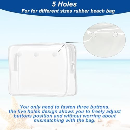 Clear Insert Bag Accessories for Beach Tote Bag, Clear Travel Storage Inner Pouch for Cosmetic, Toiletry & Makeup Brush Organizer Divider - Image 4