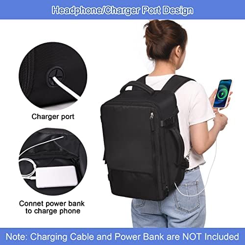 Large Travel Backpack for Women Men, Expandable 40L Carry On Backpack, 17 Inch Laptop Backpack College Bookbag, Waterproof Travel bag as Person Item Flight Approved - Image 8