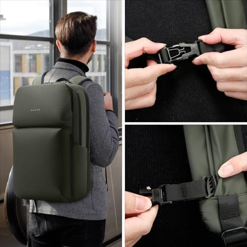FUTURE AESTHETICS Smart Waterproof Travel Backpack Business Flight Approved Carry on Backpack for Men Women ,Large Capacity Laptop Backpack,Water Resistant Computer Backpack Fits 16 Inch Laptop(Green) - Image 6