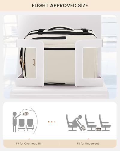 LOVEVOOK Travel Backpack For Women with Waist Strap, 40L Carry On Backpack Luggage Flight Approved,TSA Personal ltem Travel Bag Essentials Fits 17.3 Inch Laptop,Weekender Daypack with 3 Packing Cubes - Image 3