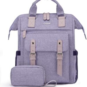 LOVEVOOK Laptop Backpack for Women, 15.6 Inch Teacher Nurse Bag Work Travel Computer Backpacks Purse, College Bookbag for School, Water Resistant Daypack, 15.6 inch