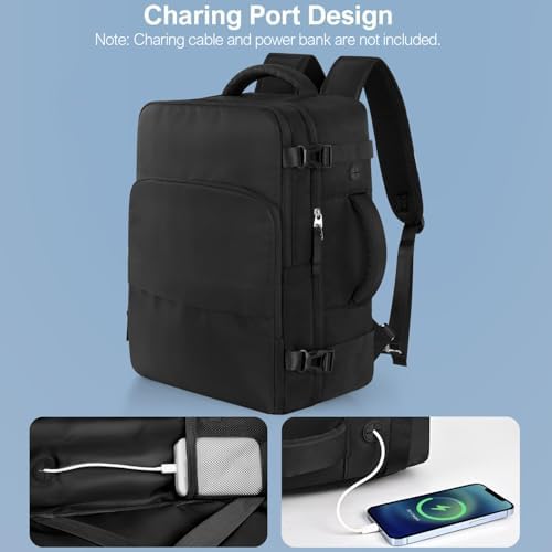 Travel Backpack for Men Women, Personal Item Travel Bag with Multi-Pockets, Airline Approved Carry on Backpack Fits 16inch Laptop, Waterproof Casual Backpack for College,Travel, Work - Image 9