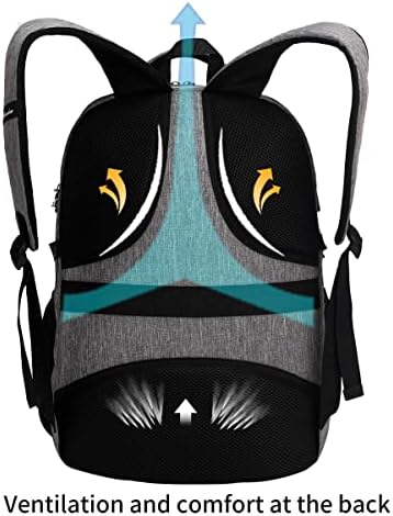 SHRRADOO Anti Theft Laptop Backpack Travel Backpacks with usb Charging Port for Women Men College Backpack Computer Bag Fits 17 Inch Laptop,Black - Image 6