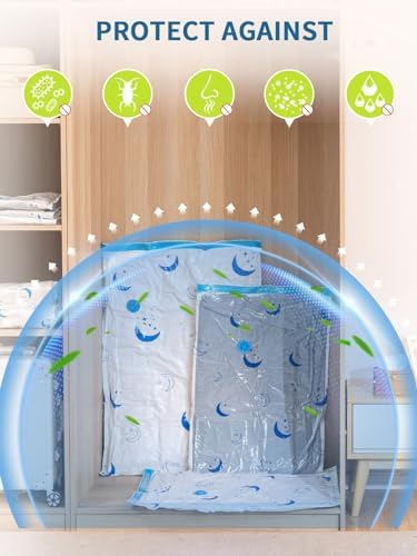 Vacuum Storage Bags with Electric Air Pump, 25 Pack (5 Jumbo, 5 Large, 5 Medium, 5 Small, 5 Roll Up Bags) Space Saver Bag for Clothes, Mattress, Blanket, Duvets, Pillows, Comforters,Travel, Moving - Image 6