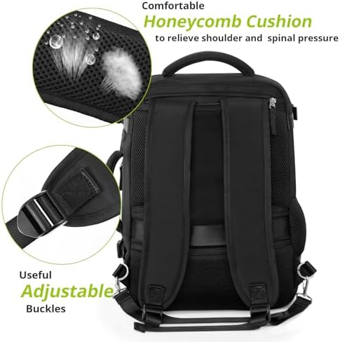 Travel Backpack for Women Men,Travel Laptop Backpack w/USB Charging Port, Waterproof Travel Backpack Carry On Flight Approved,Weekender Business Hiking Bag,Laptop Backpack 15.6 inch - Image 7