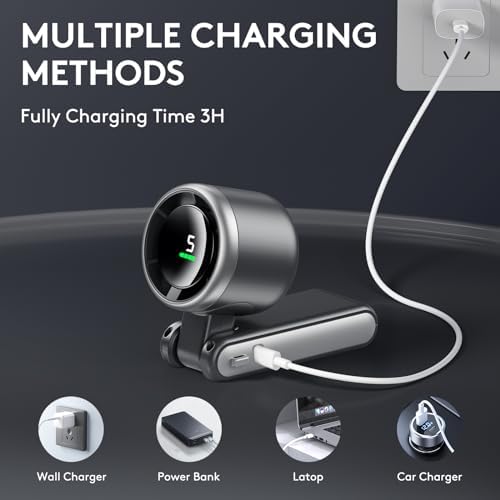 Foldable Handheld Fan, Portable High Speed Rechargeable 10000mAh Mini Turbo Fan, Digital Display, 5 Speed Adjustable Personal Small Pocket, Gifts for Women Men Travel Camp Outdoor Office - Image 5