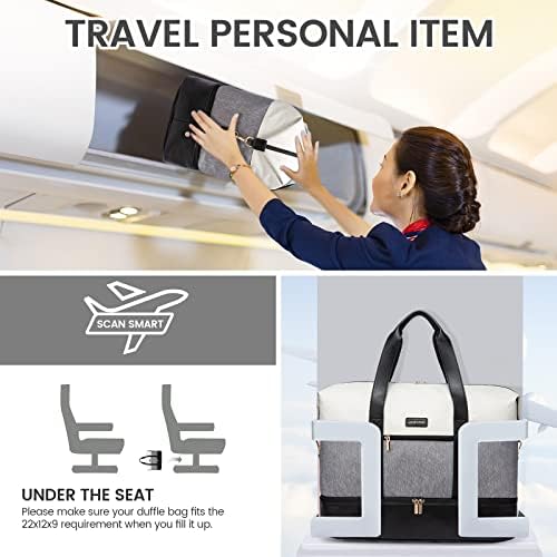LOVEVOOK Weekender Bag, Large Travel Duffel Bag for Women with 2 Packing Cubes, Carry on Overnight Bag with Shoe Compartment, Mom Hospital Bags for Labor and Delivery - Image 5
