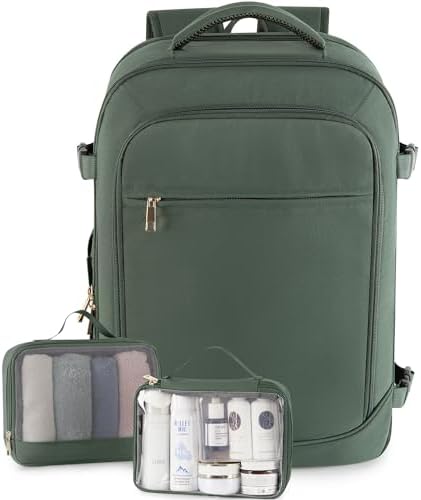 Carry on Backpack, Flight-approved Backpack for Traveling, 40L Personal Item Travel Backpack, Peacock Green - Image 9