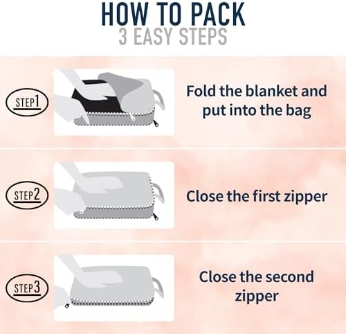 SMART TRAVEL Travel Products Cozy Warm Compact Travel Blanket Travel Blanket Airplane Compact with Bag Travel Essentials for Airplane Long Flight Essential for Woman,Men,Kids - Image 7