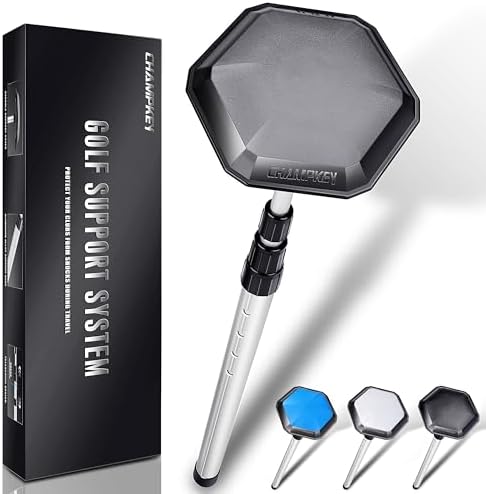 CHAMPKEY Professional Golf Travel Bag Support Rod - Sturdy Aluminum Alloy Golf Support System - Rubber Top Cover Golf Support Stick