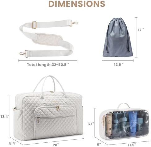LOVEVOOK Travel Duffle Bag, Weekender Bag for Women with Toiletry Bag Carry on Overnight Bag with Laptop Compartment, Yoga Gym Bag with Wet Pocket Shoe Bag, Hospital Bag for Labor and Delivery - Image 6