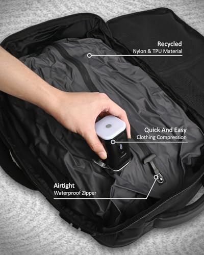 Zurligi Vacuum Backpack Travel - Expandable Vacuum Compression Backpack with Pump, Airback Vacpack, Water Resistant, TSA Lock - Image 9