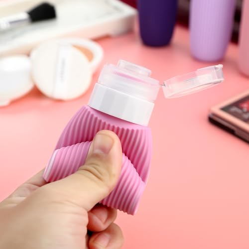 Travel Bottles for Toiletries, Tsa Approved 3oz Portable Travel Bottles, BPA Free Leak Proof Squeezable Silicone Travel Size Containers, Travel Accessories with Clear Toiletry Bag (4 Pack) - Image 8