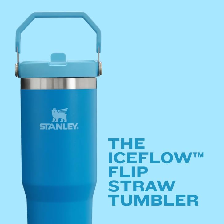 Stanley IceFlow Stainless Steel Tumbler - Vacuum Insulated Water Bottle for Home, Office or Car Reusable Cup with Straw Leak Resistant Flip Cold for 12 Hours or Iced for 2 Days, Black 2.0, 30oz - Image 4