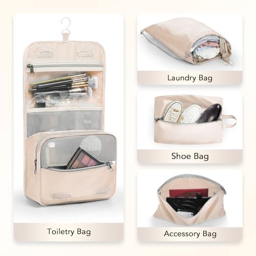 OlarHike 10 Set Compression Packing Cubes for Travel Women Mom,Luggage Clothes Storage Gifts for Travelers,Airplane/Cruise/Car/Train Travel Essentials,Compressible Expandable Saver Space Bags(Beige) - Image 5